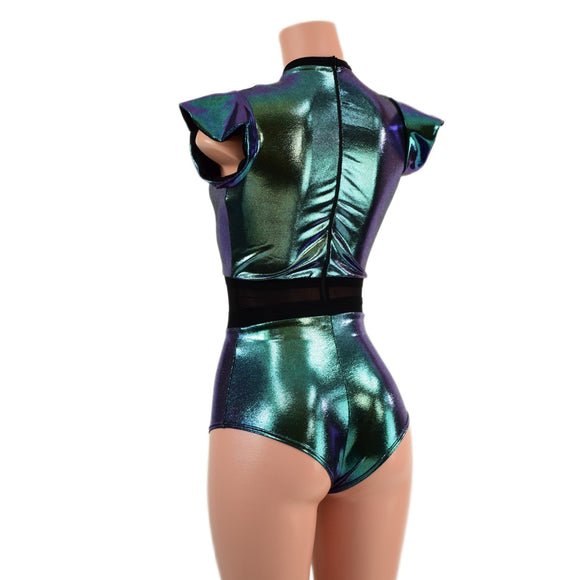Scarab Keyhole & Mesh Romper - Coquetry Clothing