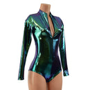 Scarab Stella Romper with Long Sleeves & Siren Cut Leg - Coquetry Clothing