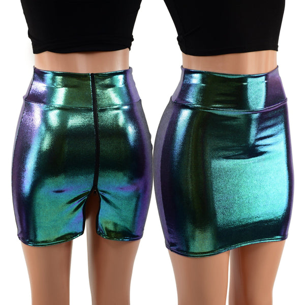 Scarab Bodycon Skirt with Fully Separating Zipper - 1