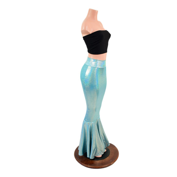 Seafoam Holographic High Waist Mermaid Skirt - Coquetry Clothing