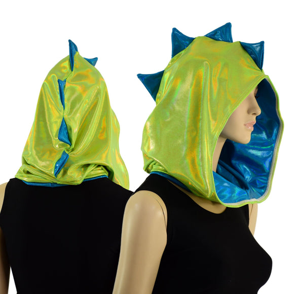 Short Dragon Spiked Hood (No Cowl) - Coquetry Clothing
