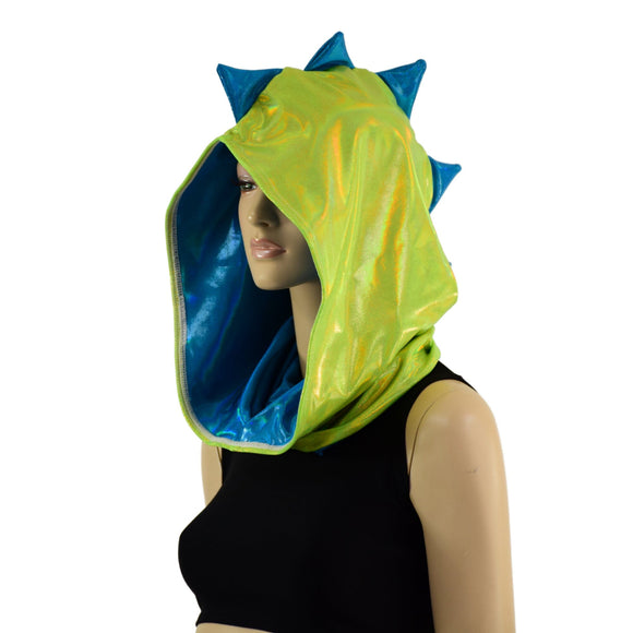 Short Dragon Spiked Hood (No Cowl) - Coquetry Clothing