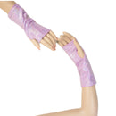 Short Fingerless Gloves in Lilac Holographic - Coquetry Clothing