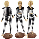 Showtime Collar Crop Top & Leggings Set - Coquetry Clothing