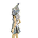 Silver Holographic Sexy Shark Skater Dress - Coquetry Clothing