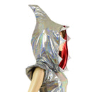 Silver Holographic Sexy Shark Skater Dress - Coquetry Clothing
