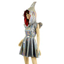 Silver Holographic Sexy Shark Skater Dress - Coquetry Clothing