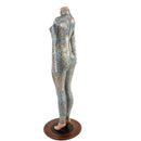 Silver Kaleidoscope Catsuit with Back Zipper - Coquetry Clothing