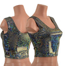 Silver Kaleidoscope Crop Tank READY to SHIP - Coquetry Clothing