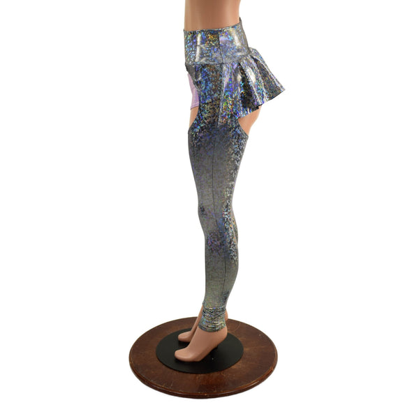 Silver Kaleidoscope Ruffle Rump Chaps (Shorts sold separately) - Coquetry Clothing