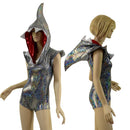 Silver Kaleidoscope Shark Hoodie Romper - Coquetry Clothing