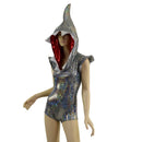 Silver Kaleidoscope Shark Hoodie Romper - Coquetry Clothing