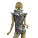 Silver Kaleidoscope Shark Hoodie Romper - Coquetry Clothing