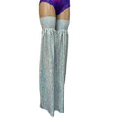 Silver on White Shattered Glass Stilt Covers - Coquetry Clothing