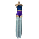 Silver on White Shattered Glass Stilt Covers - Coquetry Clothing