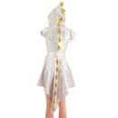 Silver/Pink Dragon Hooded Skater Dress - Coquetry Clothing