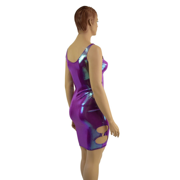 Skinny Strap Bodycon Tank Dress with O - Ring Cutouts - Coquetry Clothing