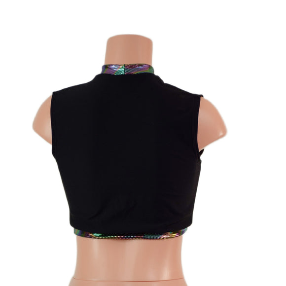 Sleeveless Keyhole Top in Black Zen - Coquetry Clothing