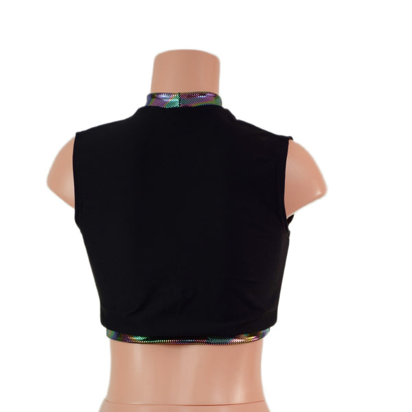 Sleeveless Keyhole Top in Black Zen - 4