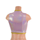Sleeveless Keyhole Top in Lilac Holographic - Coquetry Clothing