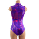 Sleeveless Stella Romper in Grape Holographic - Coquetry Clothing