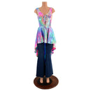 Small Ready to Ship Cotton Candy Hi Lo Peplum Tank Top - Coquetry Clothing