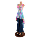 Small Ready to Ship Cotton Candy Hi Lo Peplum Tank Top - Coquetry Clothing