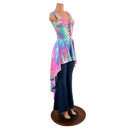 Small Ready to Ship Cotton Candy Hi Lo Peplum Tank Top - Coquetry Clothing