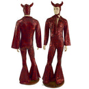 Small Ready to Ship Mens Primeval Red Devil Suit and Horned Bonnet - Coquetry Clothing