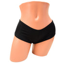 Smooth Black Spandex Cheeky Booty Shorts - Coquetry Clothing