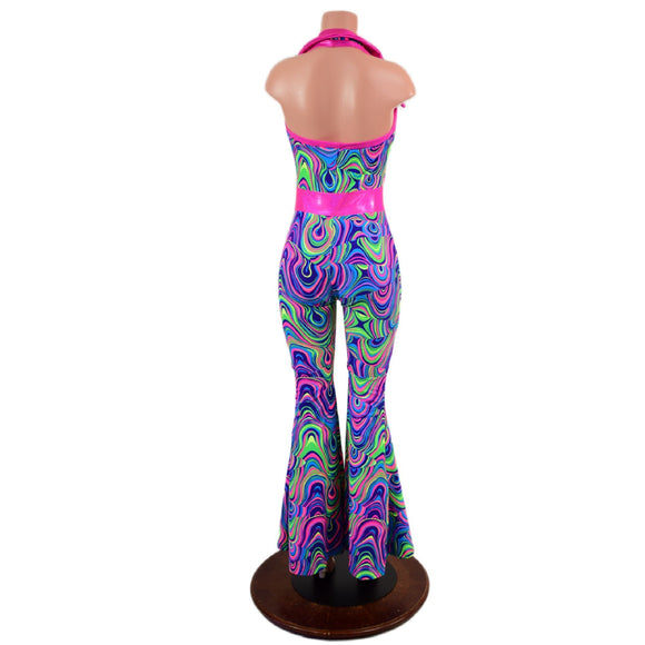 Solar Flare V Front Catsuit with Plunging Showtime Collar - Coquetry Clothing