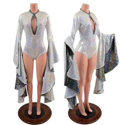 Sorceress Sleeve Romper with Keyhole Neckline - Coquetry Clothing