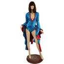 Sorceress Sleeve Romper with Tuxedo Back - Coquetry Clothing