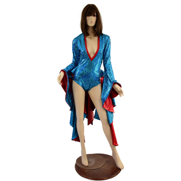 Sorceress Sleeve Romper with Tuxedo Back - Coquetry Clothing
