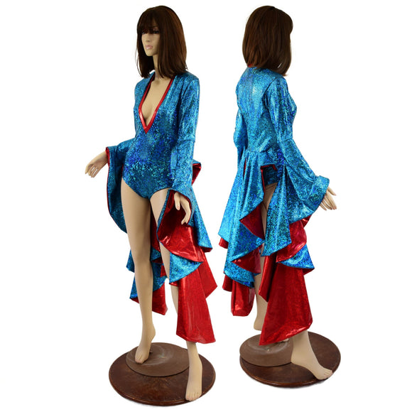 Sorceress Sleeve Romper with Tuxedo Back - Coquetry Clothing