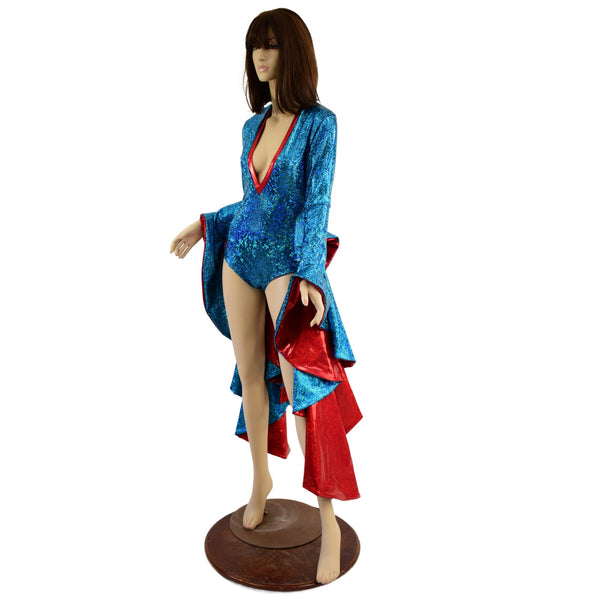 Sorceress Sleeve Romper with Tuxedo Back - 4