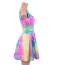 Spectrum Holographic Tank Style Skater Dress - Coquetry Clothing