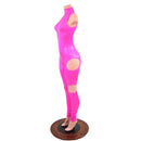 SpellBound Catsuit in Neon Pink Sparkly Jewel - Coquetry Clothing