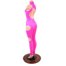 SpellBound Catsuit in Neon Pink Sparkly Jewel - Coquetry Clothing