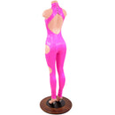 SpellBound Catsuit in Neon Pink Sparkly Jewel - Coquetry Clothing