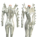 Spiked Mega Sharp Shoulder Catsuit - Coquetry Clothing