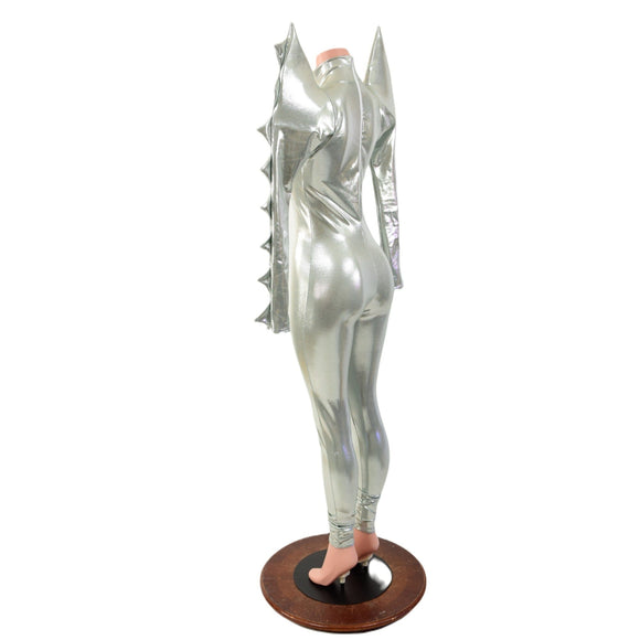 Spiked Mega Sharp Shoulder Catsuit - Coquetry Clothing