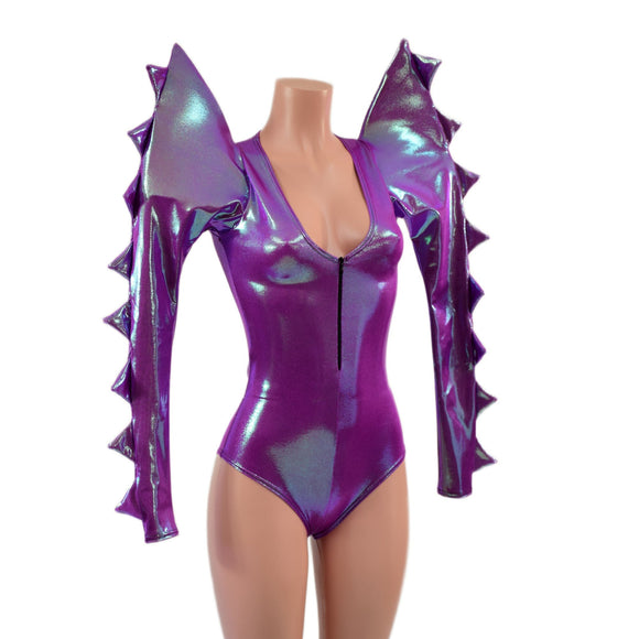 Spiked Mega Sharp Shoulder Romper - Coquetry Clothing