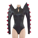 Spiked Mega Sharp Shoulder Romper - Coquetry Clothing