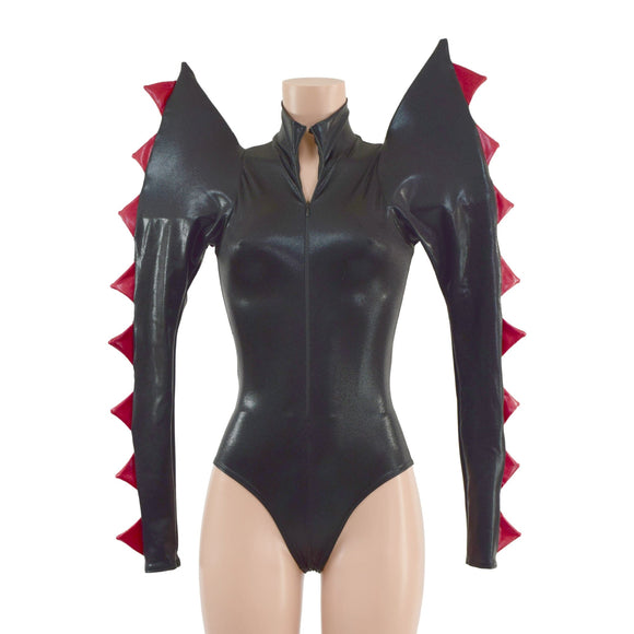 Spiked Mega Sharp Shoulder Romper - Coquetry Clothing