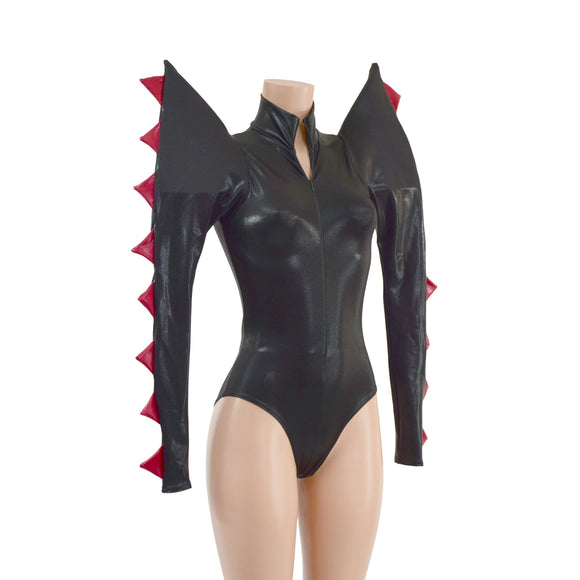 Spiked Mega Sharp Shoulder Romper - Coquetry Clothing