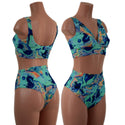 Lapis Lagoon Starlette Bralette and Siren Shorts Set - 1