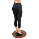 Star Noir Capri Leggings & Zipper Front Racerback Crop Set - Coquetry Clothing
