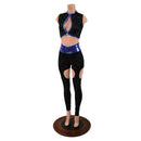 Star Noir Garter Style Leggings and Keyhole Top Set - Coquetry Clothing