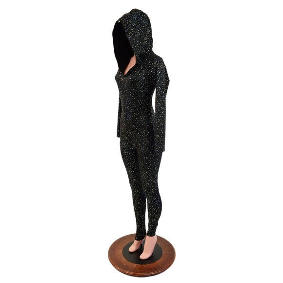 Star Noir Hooded Catsuit - Coquetry Clothing